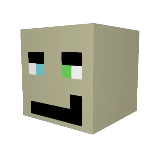 adamroze Minecraft avatar head, 3D render