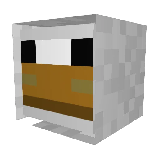 adamsapfel Minecraft avatar head, 3D render