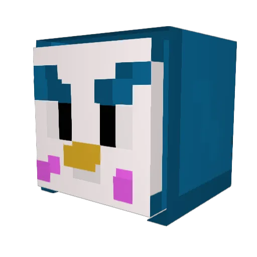 adamskidot Minecraft avatar head, 3D render