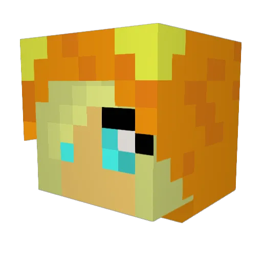 adamsno Minecraft avatar head, 3D render