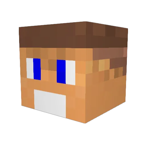 adamston3 Minecraft avatar head, 3D render