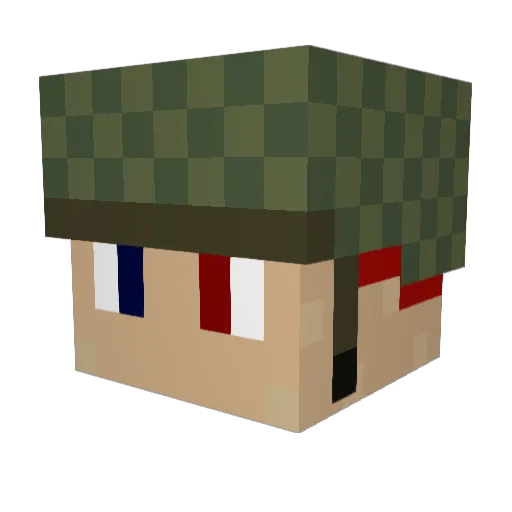 adamsv6 Minecraft avatar head, 3D render