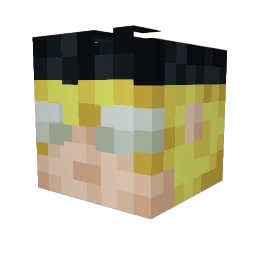 adamweine_ Minecraft avatar head, 3D render