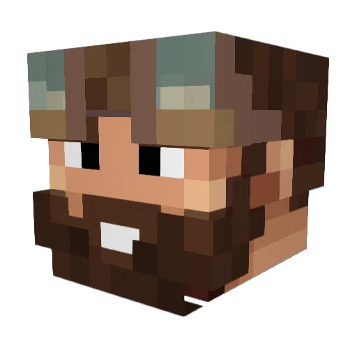 adanali_herobrne Minecraft avatar head, 3D render