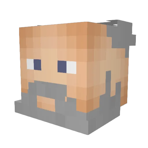 adas110 Minecraft avatar head, 3D render