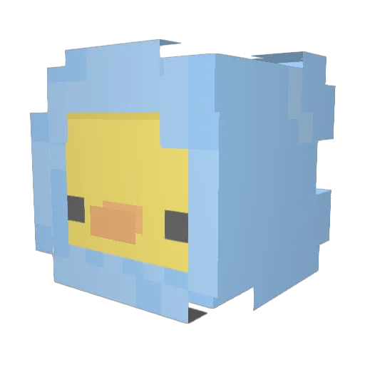 adawlol Minecraft avatar head, 3D render