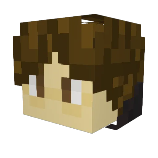 adb9 Minecraft avatar head, 3D render