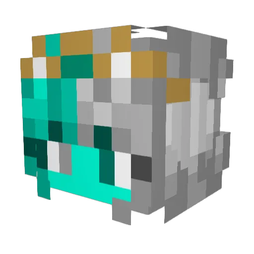 adcota Minecraft avatar head, 3D render