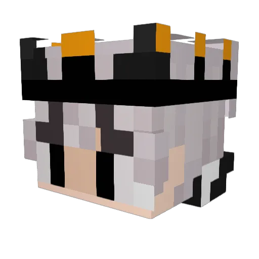add123 Minecraft avatar head, 3D render