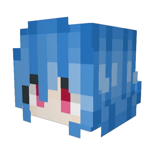 add_one_ Minecraft avatar head, 3D render