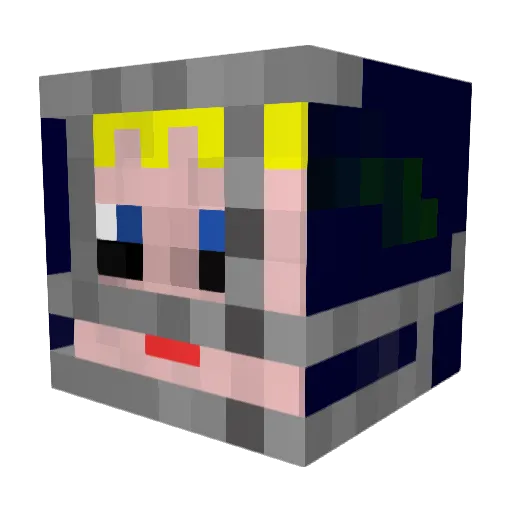 adddders Minecraft avatar head, 3D render