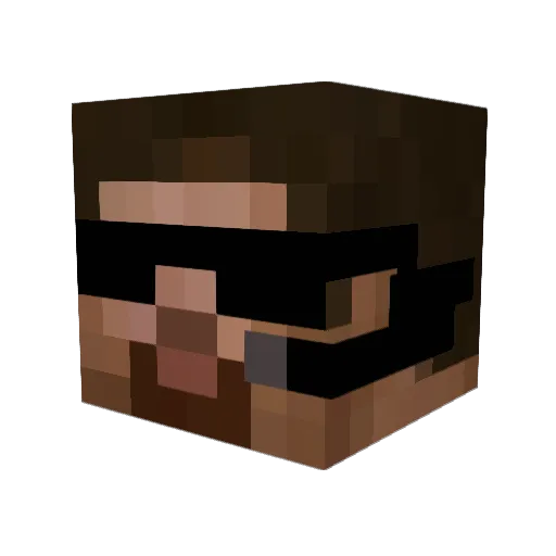 addi120 Minecraft avatar head, 3D render