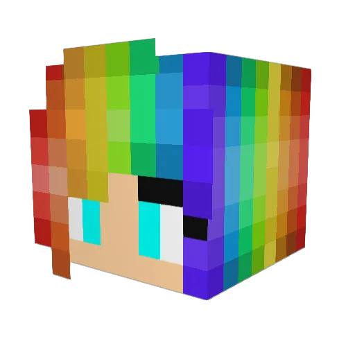 addicted69 Minecraft avatar head, 3D render