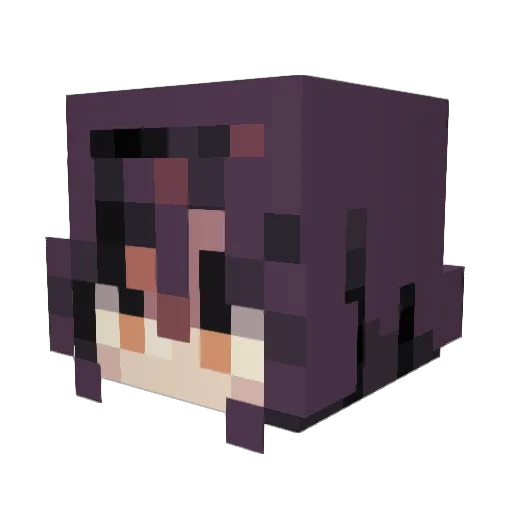 addictsh Minecraft avatar head, 3D render