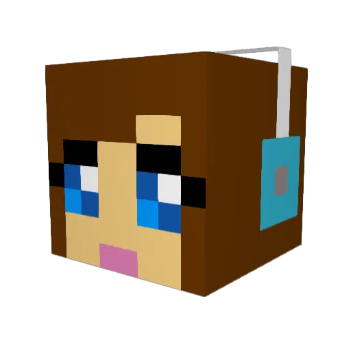 addie1022 Minecraft avatar head, 3D render