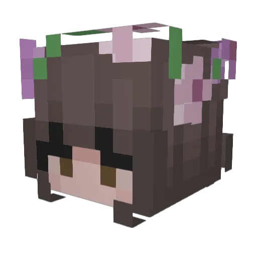 addiecgames Minecraft avatar head, 3D render