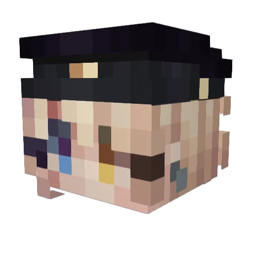 addiedew Minecraft avatar head, 3D render