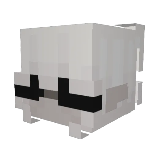 addieu Minecraft avatar head, 3D render