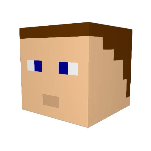 addison1 Minecraft avatar head, 3D render