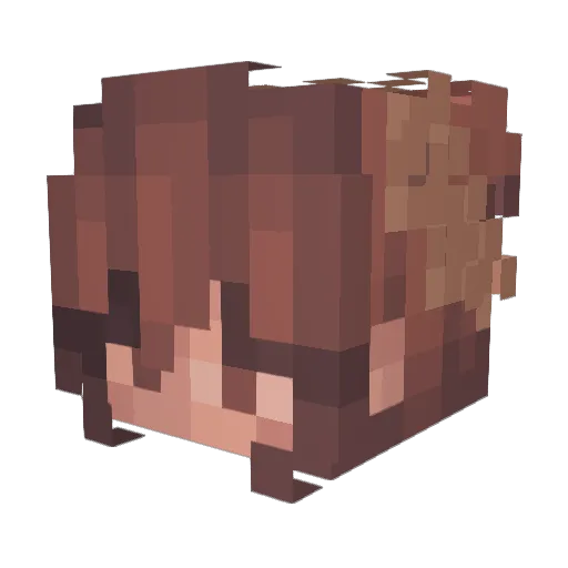 addline Minecraft avatar head, 3D render
