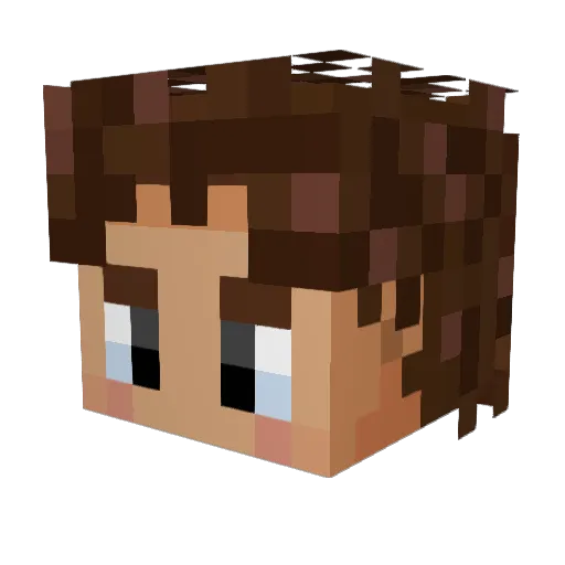 addolex Minecraft avatar head, 3D render