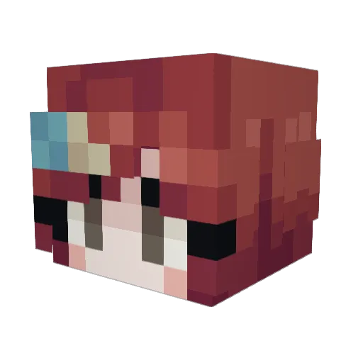 addsomerosemary Minecraft avatar head, 3D render