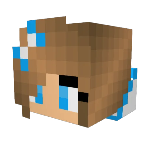 addstars Minecraft avatar head, 3D render