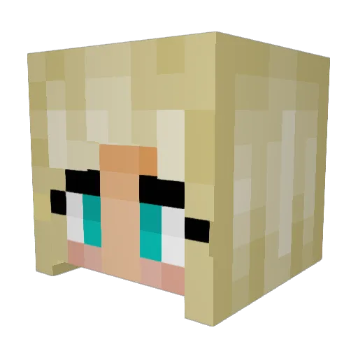 addychick Minecraft avatar head, 3D render