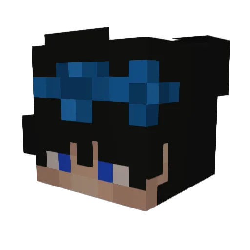 addywadday Minecraft avatar head, 3D render