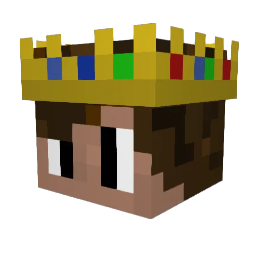 adelantar Minecraft avatar head, 3D render