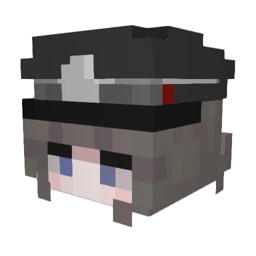 adelicey Minecraft avatar head, 3D render