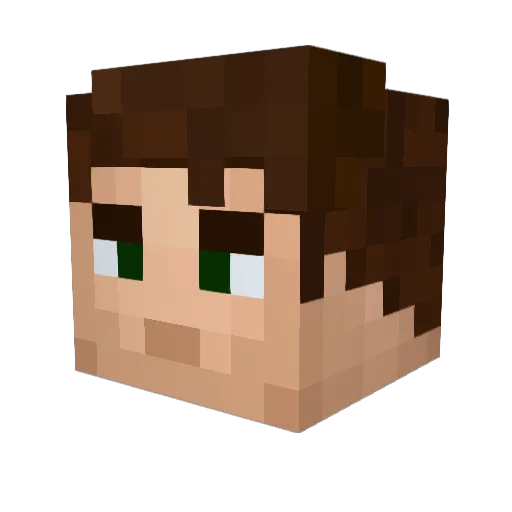 adeltaco Minecraft avatar head, 3D render