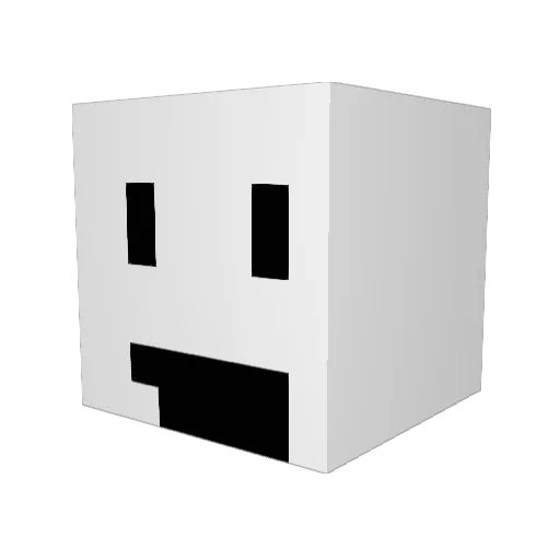 ademx Minecraft avatar head, 3D render