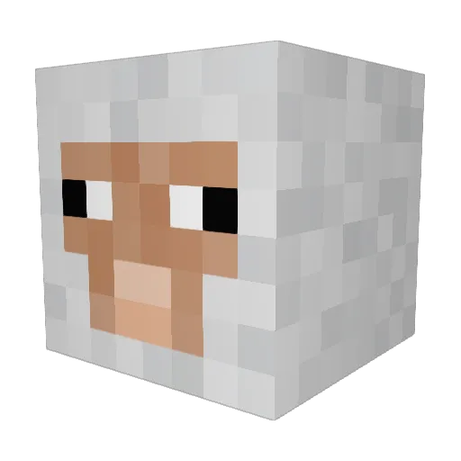 adhama5ee Minecraft avatar head, 3D render