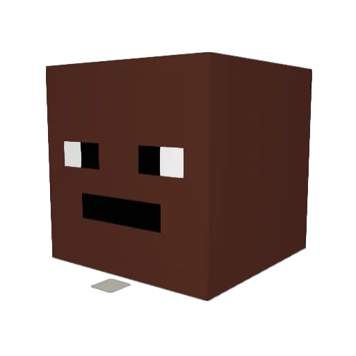 adiDuck Minecraft avatar head, 3D render