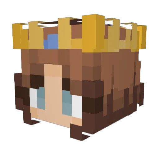 adichloe Minecraft avatar head, 3D render
