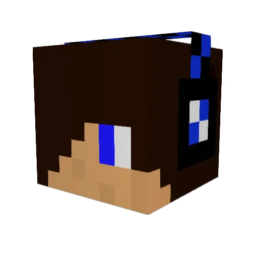 adigan Minecraft avatar head, 3D render