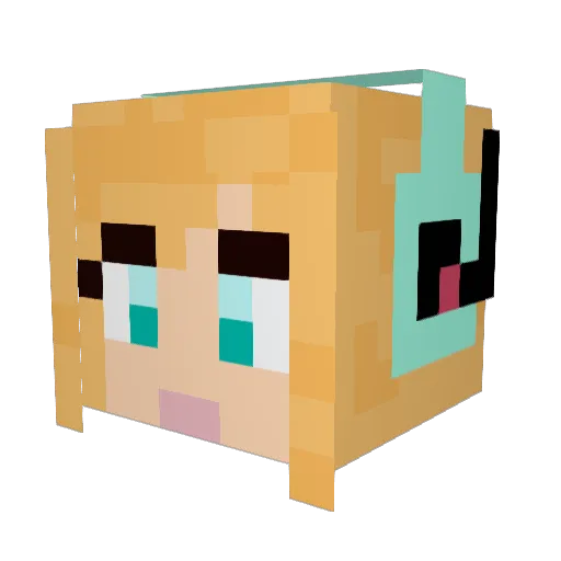 adigirl99 Minecraft avatar head, 3D render