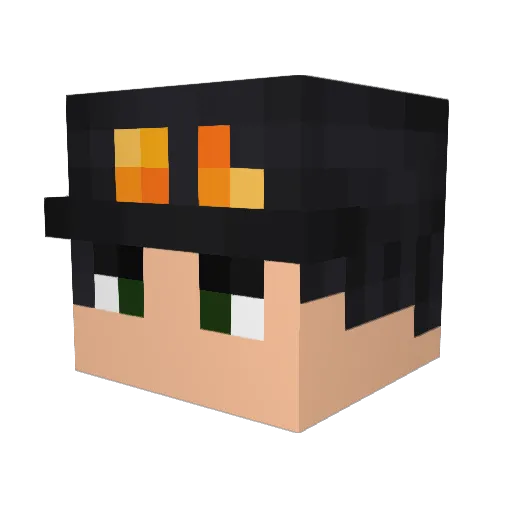 adiicted Minecraft avatar head, 3D render