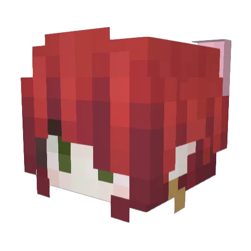 adiiscrying Minecraft avatar head, 3D render