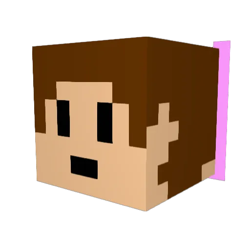 adillna Minecraft avatar head, 3D render