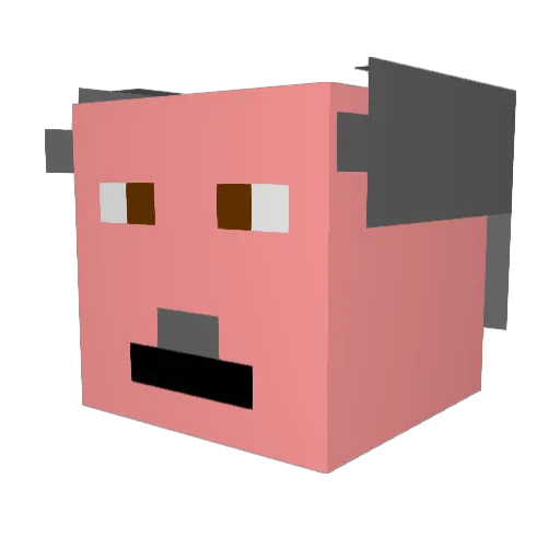 adimladi Minecraft avatar head, 3D render