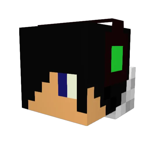 adioxD Minecraft avatar head, 3D render