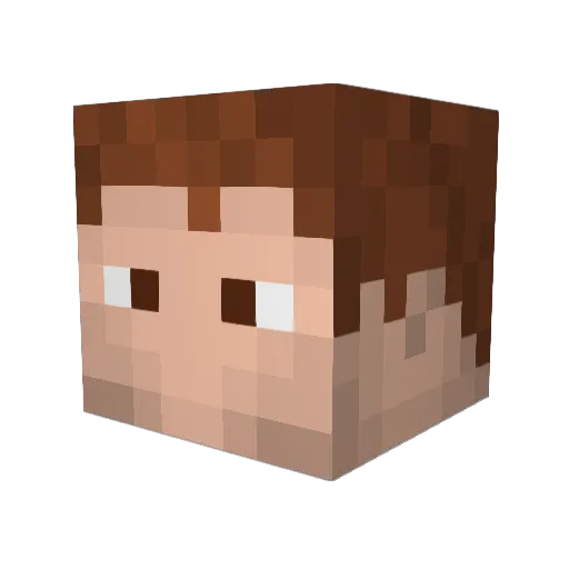 adirtycouch Minecraft avatar head, 3D render