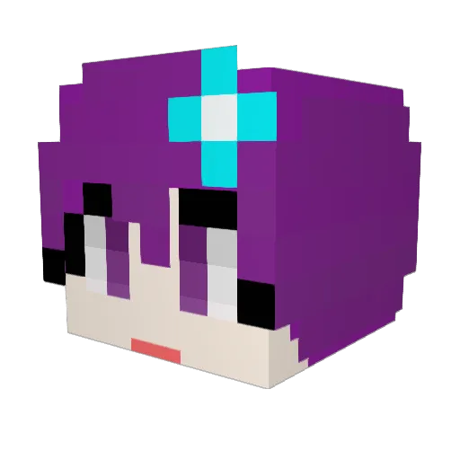 adjg Minecraft avatar head, 3D render