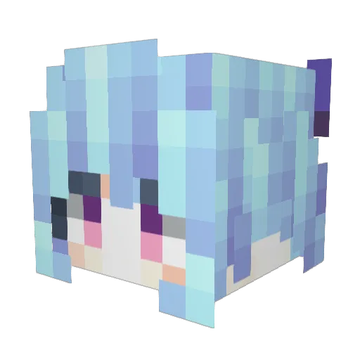 adkadk Minecraft avatar head, 3D render