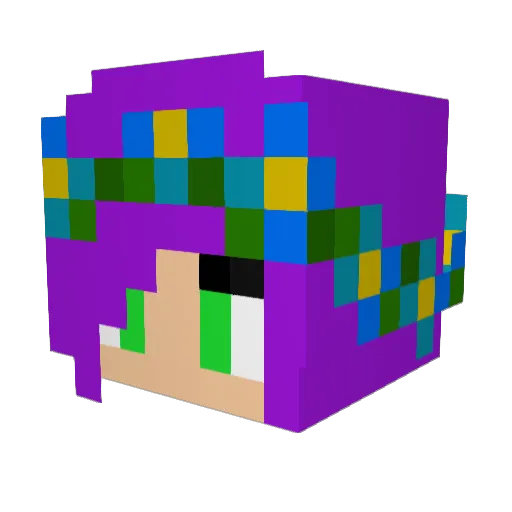 adkmtmr Minecraft avatar head, 3D render