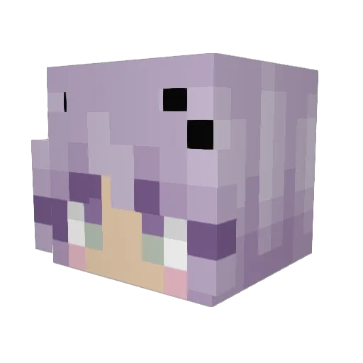 adkrva Minecraft avatar head, 3D render
