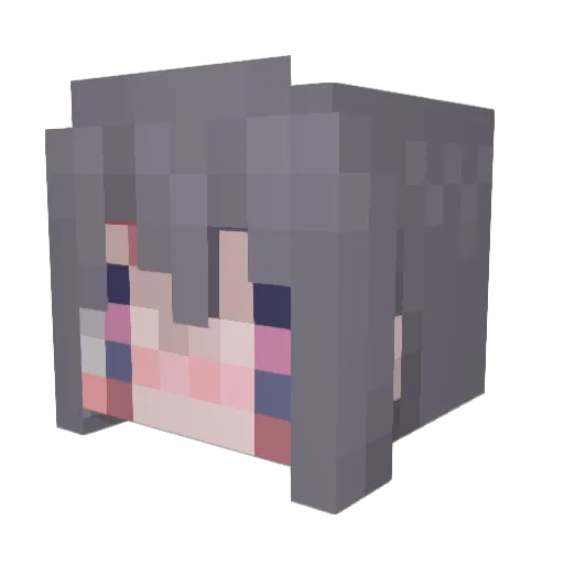 adkumu Minecraft avatar head, 3D render