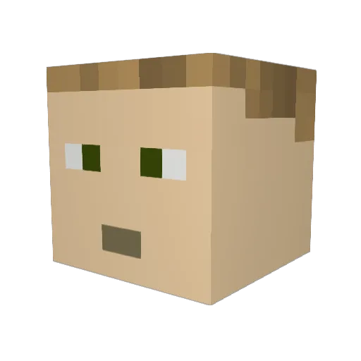 adla3000 Minecraft avatar head, 3D render
